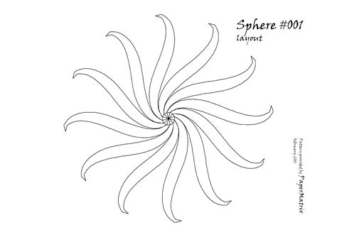 Printable Paper Sphere Template