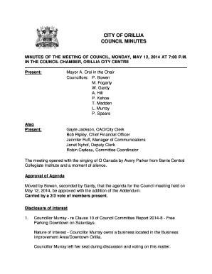 Fillable Online Orillia Civicweb Niagara City Of Port Colborne Fax