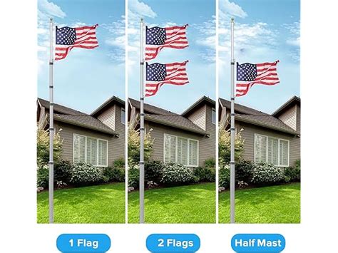 Elevens 25ft Telescoping Flag Pole Kit