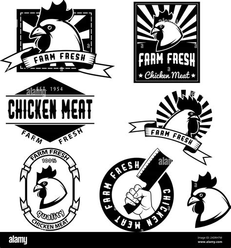 100 Natural Fresh Chicken Labels Stock Vector Image And Art Alamy