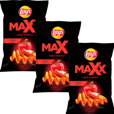 Lay S Lays Maxx Paprika Chipsy Ziemniaczane 3x130 G Lay S Sklep