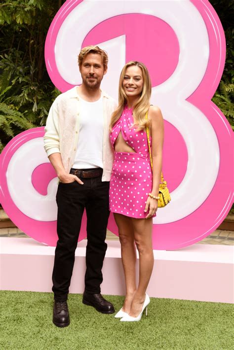 Margot Robbie Pops in Pink Valentino at 'Barbie' Red Carpet in LA