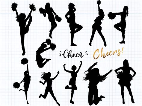 Cheerleader Svg Cheerleader Girl Svg Cheer Svg Cheerleading Svg