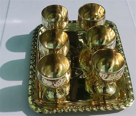 Buy Skywalker Hand Crafted Metal Brass Nakashi Bidri Work Wine Shot