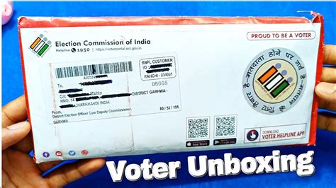 New Voter Id Card Unboxing Video Voter Card Unboxing Youtube