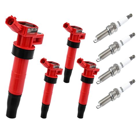 Set Of 4 Ignition Coils And Spark Plugs UF611 Compatible With 2009 2017