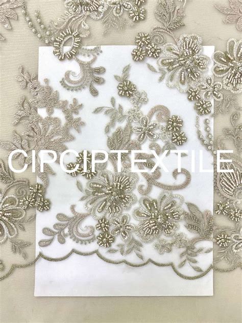 NEW MIXED NUDE AUBRIELLA PEARL BEADED LACE CIPCIPTEXTILE