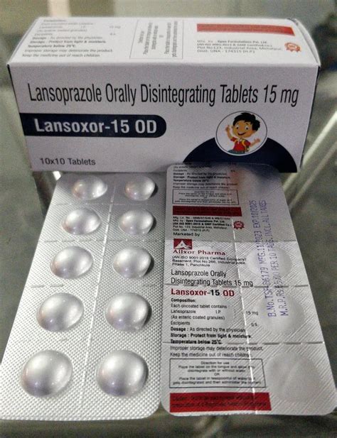 Lansoprazole Orally Disintegrating Tablets 15 Mg At Rs 1050box In Panchkula