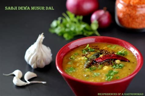 Sabji Dewa Musur Dal Red Lentil Curry With Veggies Recipe Lentil