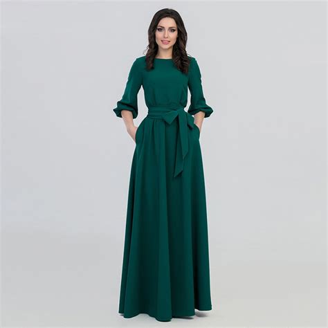 Long Dress With Round Neck Cjdropshipping