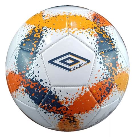 Bola De Futebol Umbro Mod Kick Off Para Campo Branco Laranja NOTREINO