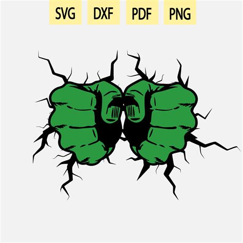 Hulk Fists Svg Green Hero Svg Incredible Hulk Svg Fist Etsy