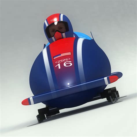 3ds max ged bobsledder athlete bobsled