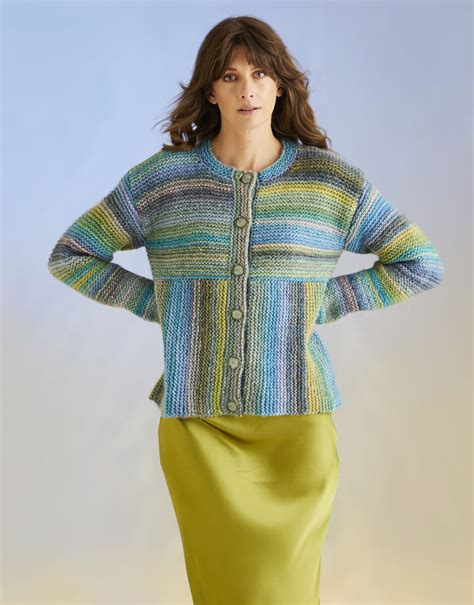 Rip Tide Cardi Knitting Pattern Jewelspun With Wool Sirdar