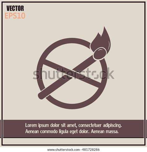 No Naked Flame Warning Sign Vector Stock Vector Royalty Free 481728286 Shutterstock