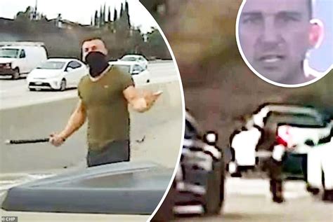 Serial Road Rage Suspect Filmed Bashing Victims Car With A Metal Pipe