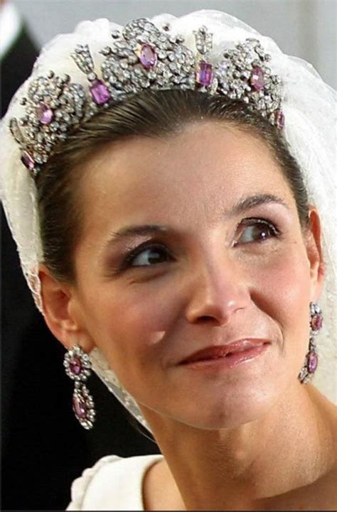 A Lovely Close Up Of Clotilde Courau Wearing The Pink Topaz Tiara And