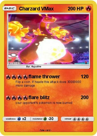 Pokémon Charzard Vmax 4 4 Flame Thrower My Pokemon Card