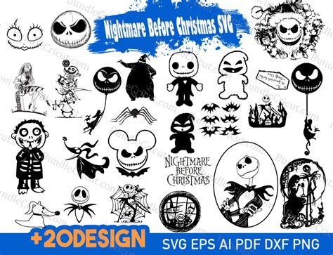 Nightmare Before Christmas Svg Bundle Cricut