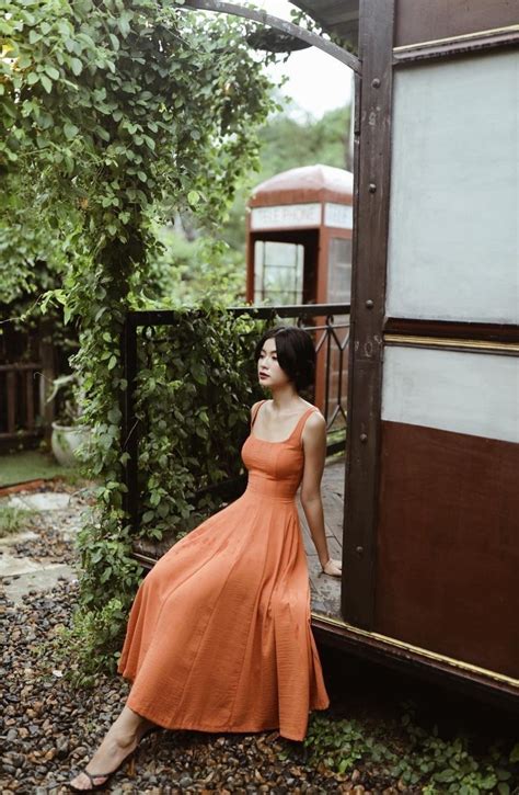 Pin by Nave ¦ f4f on womens fashion | Orange evening dresses, Fashion ...
