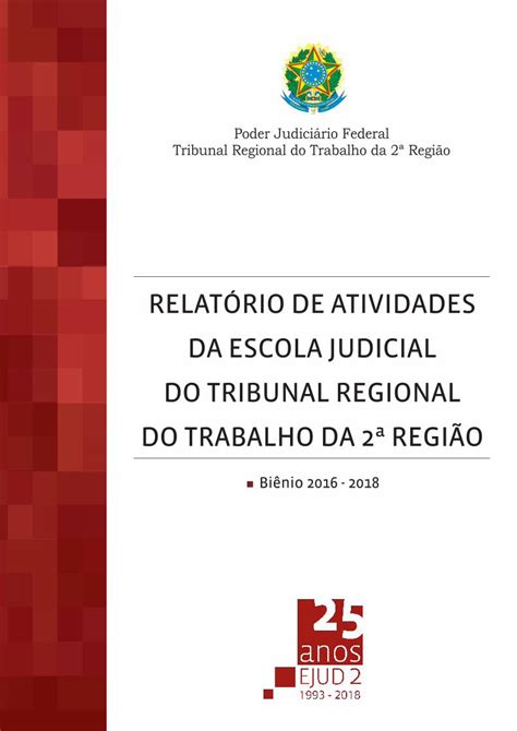 Pdf Relat Rio De Atividades Da Escola Judicial Do Tribunal