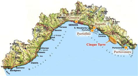 Mappa di Liguria