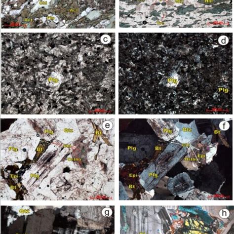 Thin Section Photomicrographs Of The Lithologies Of Mubarak Area