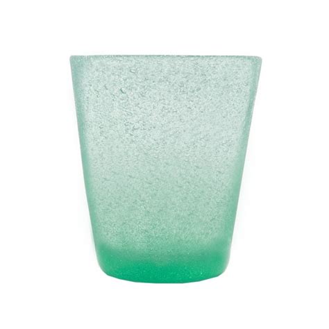 Memento Bicchiere Acqua Verde Giada In Vetro Soffiato