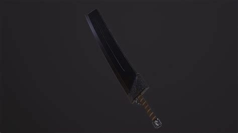 3d Model Fantasy Broadsword Pbr Vr Ar Low Poly Cgtrader