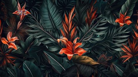 Premium Photo | A tropical leaf wallpaper that says tropical leaf ...