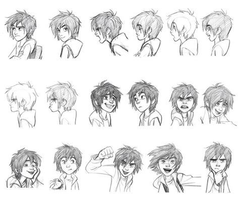 Hiro Expressions Sheet From Big Hero 6 Disney Concept Art Disney Expressions Character