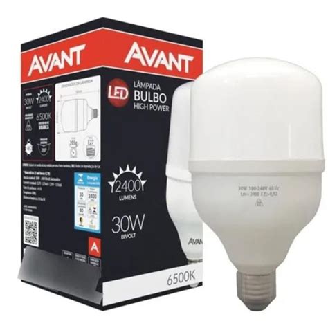 Lâmpada Led Bulbo Hp Br6500k 30w 2400 Lm Bivolt Branca Avant Lâmpada