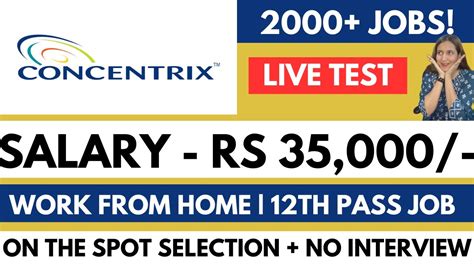 Concentrix Hiring Live Test Answer Work From Home 12th Pass 4