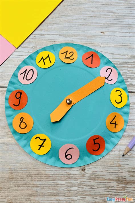 Paper Plate Clock Craft Easy Peasy And Fun