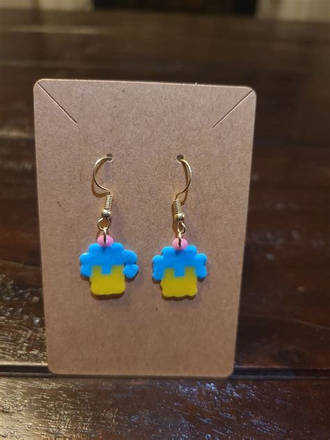 Perler Bead Earrings Etsy