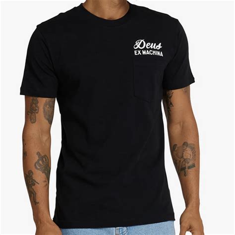 Футболка Deus Ex Machina Venice Address Tee Черная купить недорого