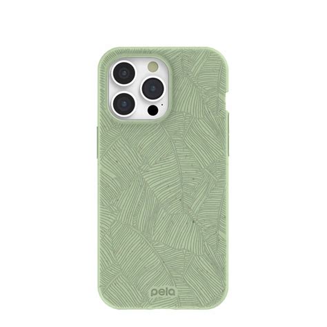 Sage Green Lushy Leaves iPhone 15 Pro Max Case – Pela Case
