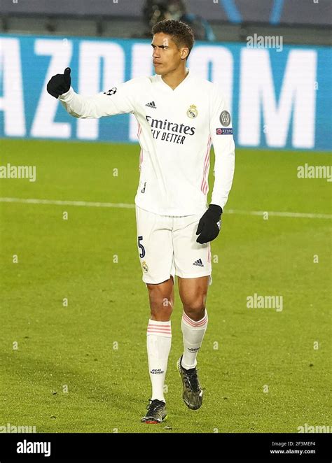 Real Madrid S Raphael Varane During UEFA Champions League Round Of 16