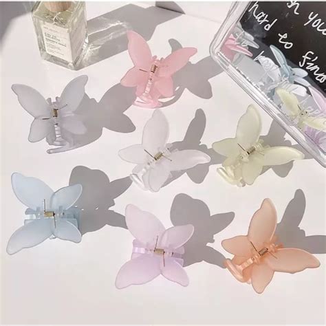 Jual ASEMKAJKT Korean Butterfly Hair Claw Warna Transparan Jepit