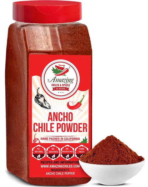 Amazing Chiles And Spices Ancho Chile Powder 1 Lb Medium Heat