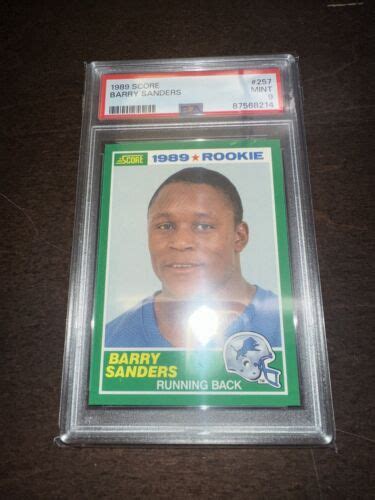 1989 Score Barry Sanders Rookie RC 257 PSA 9 Mint HOF Detroit Lions EBay