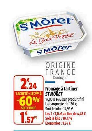 Promo Fromage Tartiner St M Ret Chez Coccinelle Supermarch