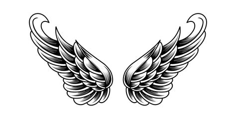 free vector vintage angel wings tattoo 36230476 Vector Art at Vecteezy