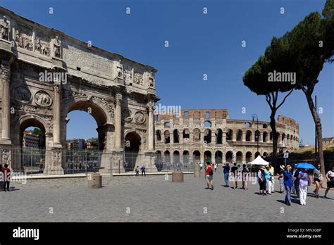 The Triumphal Arch Of Constantine Arco Di Constantino And The