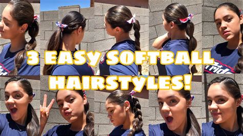 3 Easy Softball Hairstyles For Long Hair Youtube