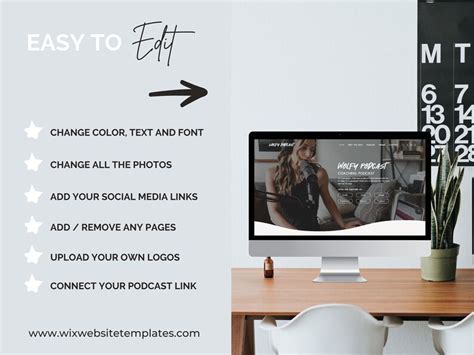 Custom WOLFY PODCAST Wix Website Template Professional Podcasting ...