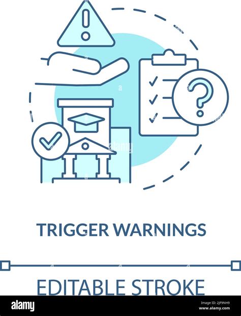 Trigger Warnings Turquoise Concept Icon Stock Vector Image And Art Alamy