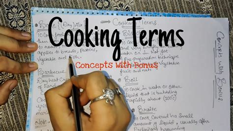 All Culinary Cooking Terms Hotel Management Must Watch Youtube