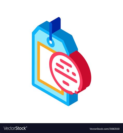blank label isometric icon royalty  vector image
