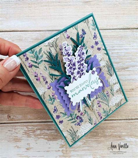 Stampin Up Perennial Lavender Greeting Card Ann Verillo